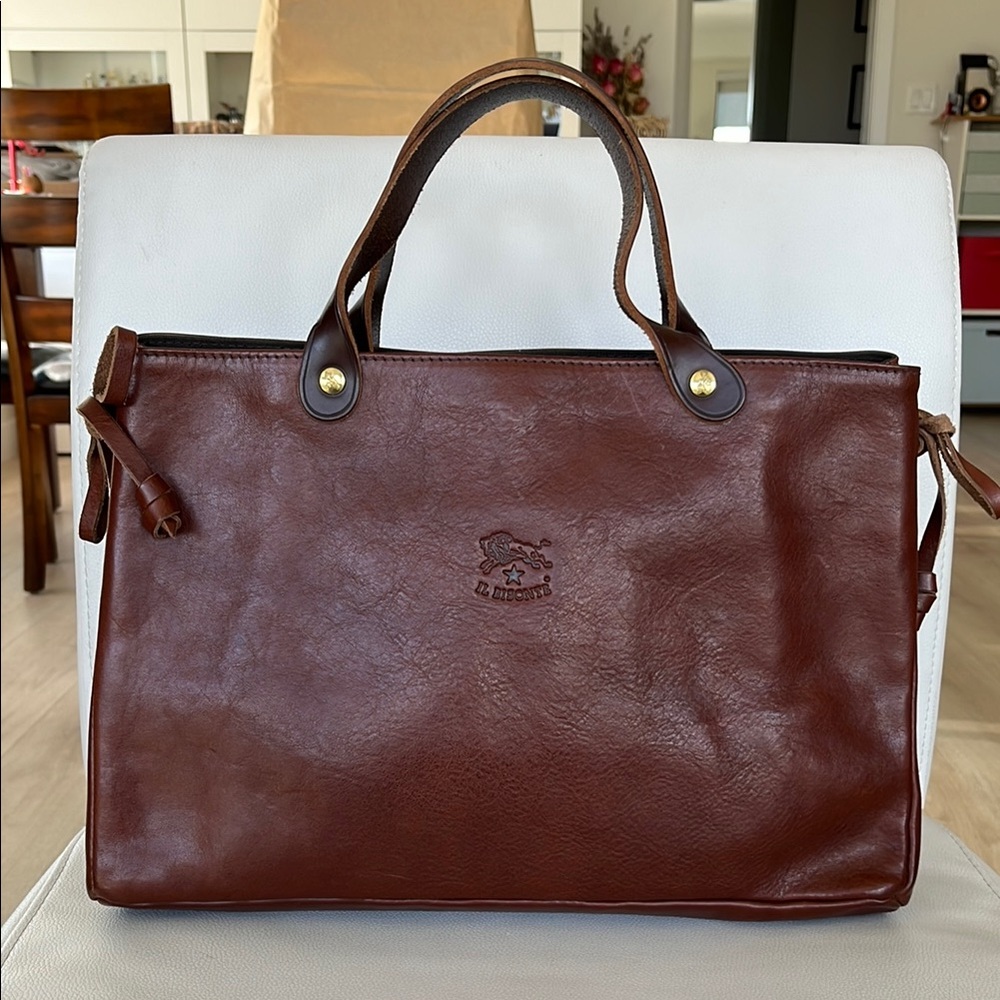 IL BISONTE Brown Leather Tote Bag